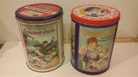 cracker jacks metal box 3 x 4 x 8 value|Vintage Cracker Jack Tins for sale .